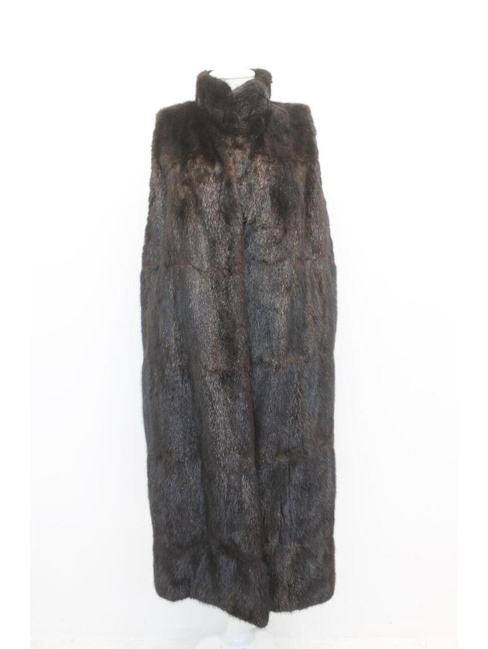 Excellent Black Muskrat Fur Vest Women Woman Size 6-8 Small-Medium